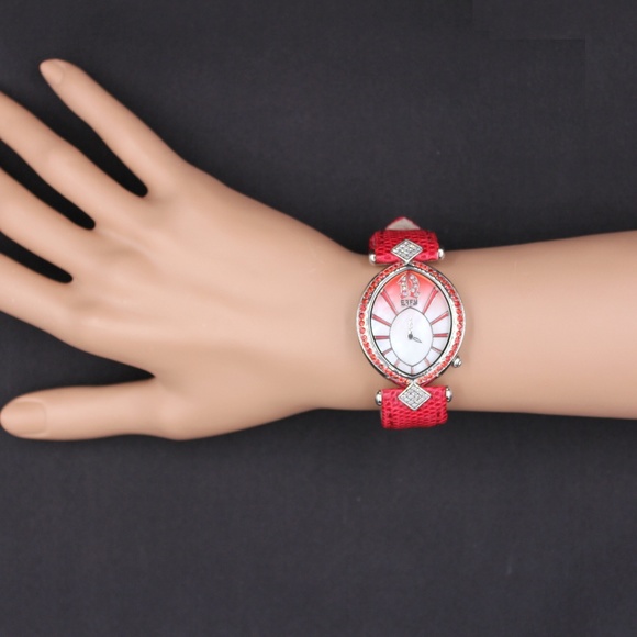 Orange Sapphire Diamond 2.93 Ct Luxury Watch